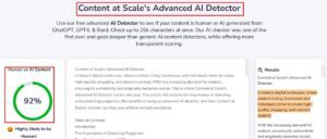 Content at Scale's Advanced AI Detector